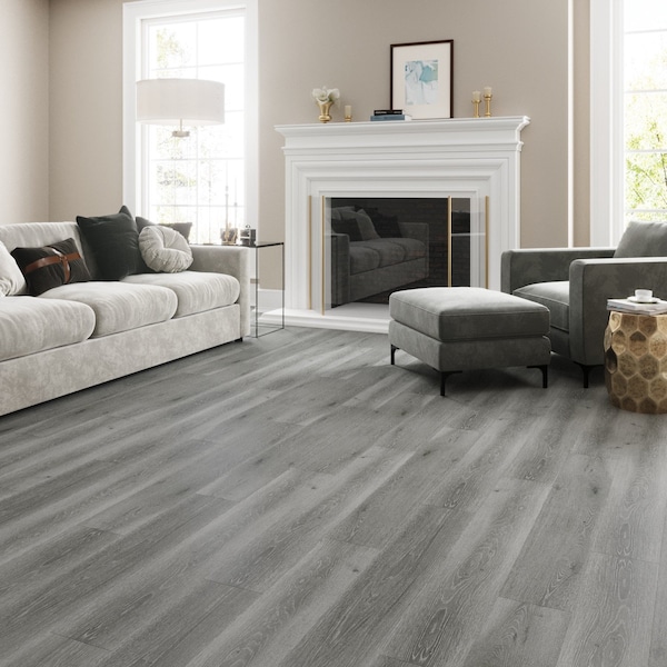 Lucida Surfaces LUCIDA SURFACES, MaxCore Dolomite 7 5/16 in. x48 in. 5.8mm 22MIL Interlocking Luxury Vinyl Planks , 45PK - MC-506PLT