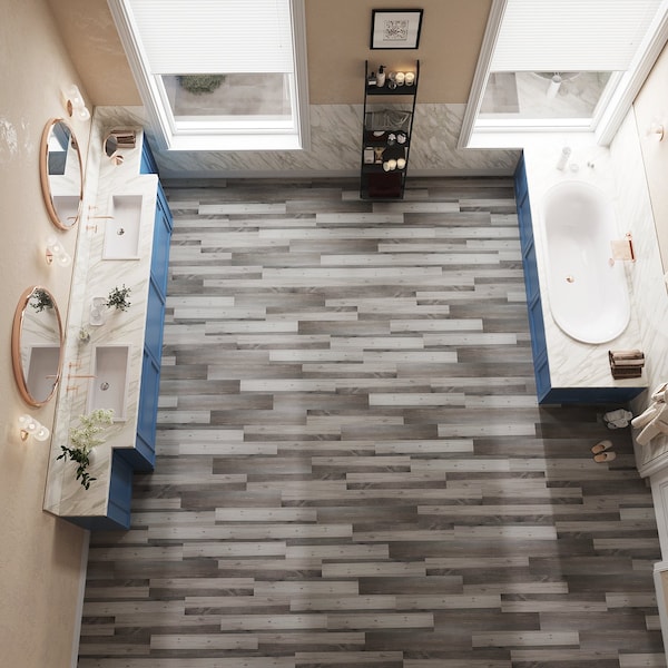 Lucida Surfaces LUCIDA SURFACES, BaseCore Reclaimed 6 in. x36 in. 2mm 12MIL Peel & Stick Vinyl Plank , 55PK - BC-910PLT