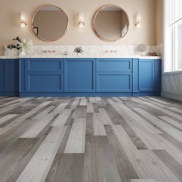 Lucida Surfaces LUCIDA SURFACES, BaseCore Reclaimed 6 in. x36 in. 2mm 12MIL Peel & Stick Vinyl Plank , 55PK - BC-910PLT