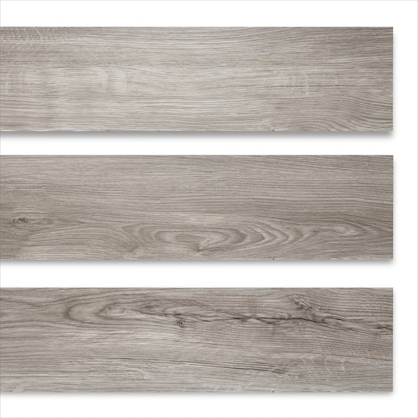 Lucida Surfaces LUCIDA SURFACES, BaseCore Smoked 6 in. x36 in. 2mm 12MIL Peel & Stick Vinyl Plank , 55PK - BC-904PLT