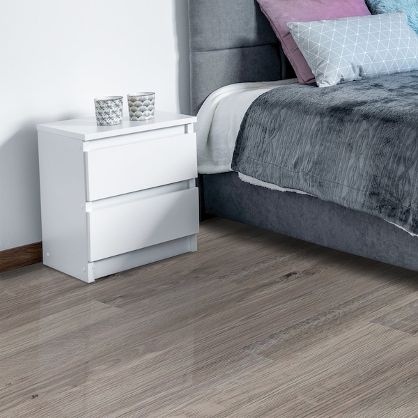 Lucida Surfaces LUCIDA SURFACES, BaseCore Smoked 6 in. x36 in. 2mm 12MIL Peel & Stick Vinyl Plank , 55PK - BC-904PLT