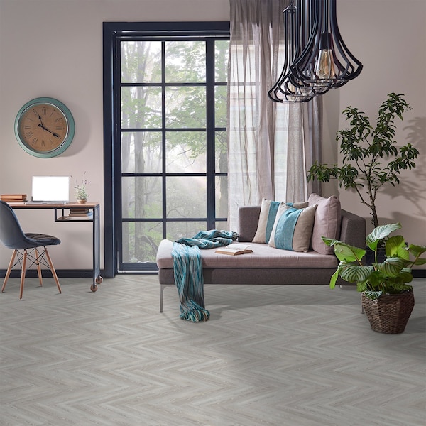 Lucida Surfaces LUCIDA SURFACES, DecoCore Peak Shine 5.1 in. x25.4 in. 7mm 22MIL Interlocking Luxury Vinyl Planks , 16PK - DC-702PLT