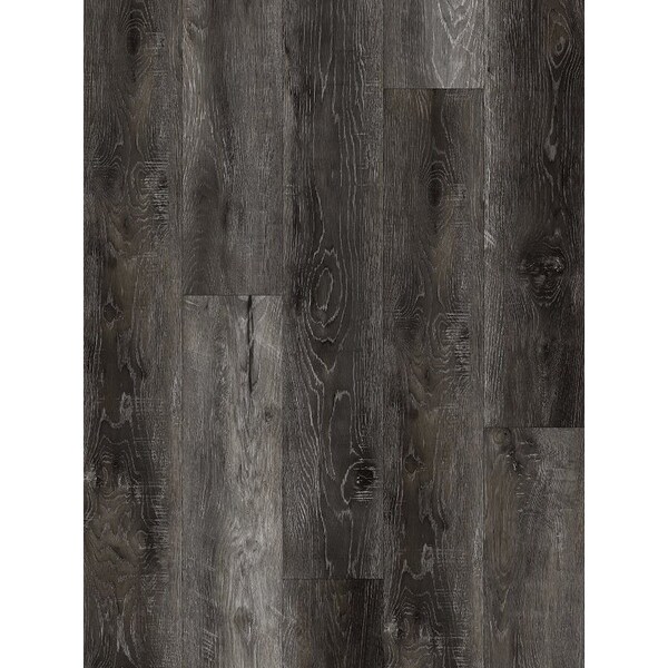 Proselect Design ProFloor Flooring Plank, 48 in L, 7 in W, Stone Plastic Composite/Vinyl, Stormy Gray, 12PK - PF805