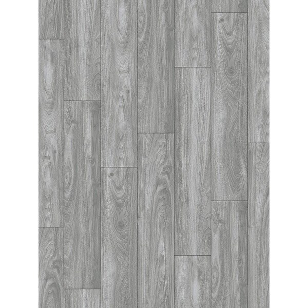 Proselect Design ProFloor Flooring Plank, 48 in L, 7 in W, Stone Plastic Composite/Vinyl, Starlite Gray, 12PK - PF801