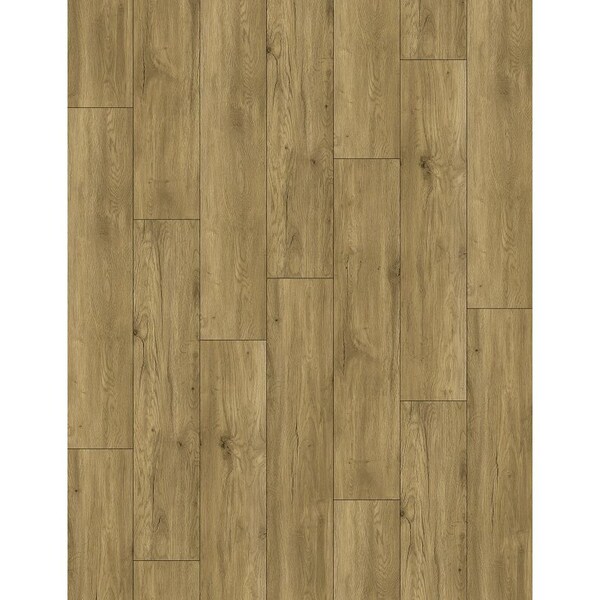 Proselect Design ProFloor Flooring Plank, 60 in L, 9 in W, Stone Plastic Composite/Vinyl, York Maple, 5PK - PF902
