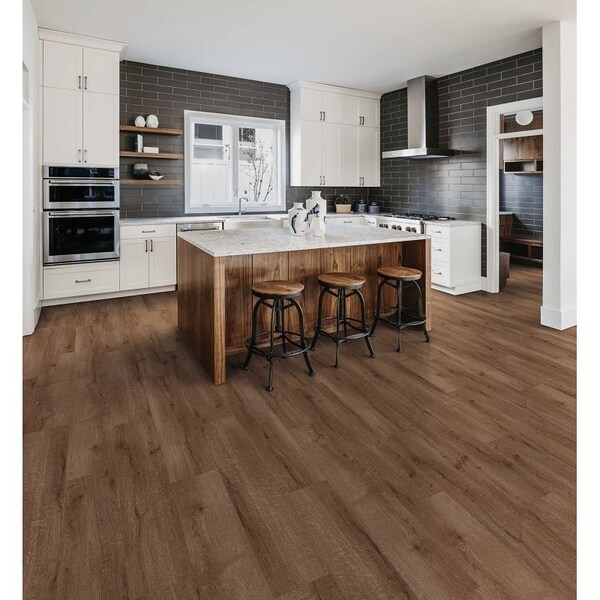 Healthier Choice Flooring Laminate Flooring Plank, 4-Sided Bevel Profile, Wood, Five Peaks, 48 in L, 7.7 in W, 10PK - HCL803C06