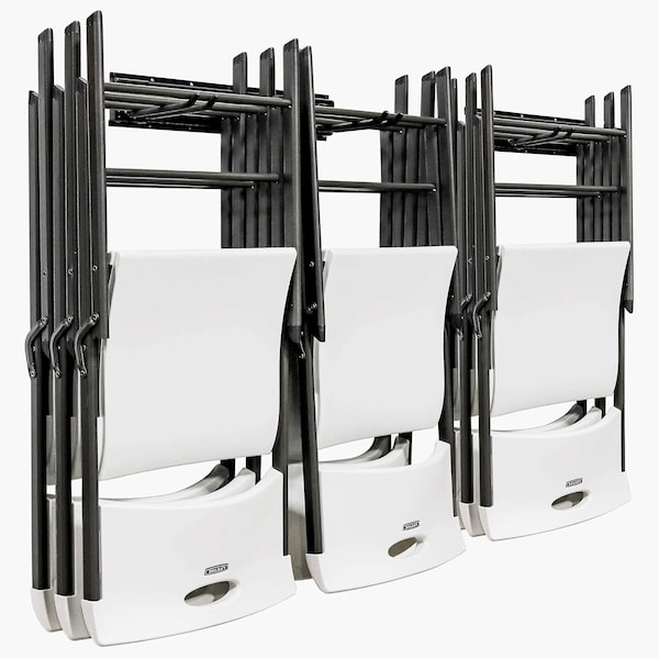 Raxgo Chair Storage Rack, Mounted Folding Chair Rack and Hanger System for Home - RAXWMCR