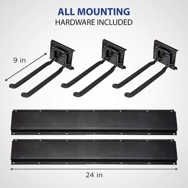 Raxgo Chair Storage Rack, Mounted Folding Chair Rack and Hanger System for Home - RAXWMCR