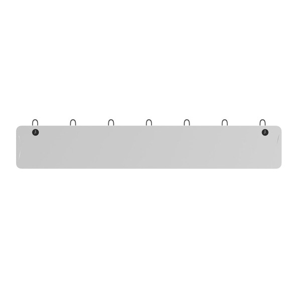 Flash Furniture Daly Wall Mounted 34 Inch Solid White Pine Wood Storage Rack w/7 Hooks - HGWA-SCR-7-SLDWHT-GG