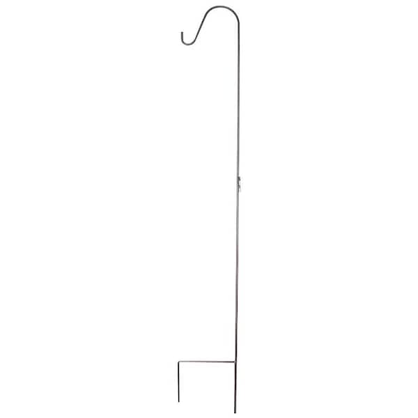 Landscapers Select Single Shepherd Hook, 12 in L, 64 in H, Steel, Matte Hammertone Bronze - GB-3089-1