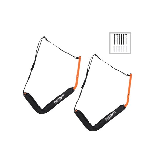 Leisure Sports Kayak Rack Storage System, Boat Dock Wall Mounts made from Durable Steel, Indoor or Outdoor Storage - 483527FLY