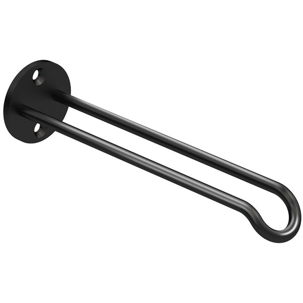 National Hardware Plant Hanger Wall Base, 7 in L, 12532 in H, Steel, Black, Screw, Wall Mounting - N275-520