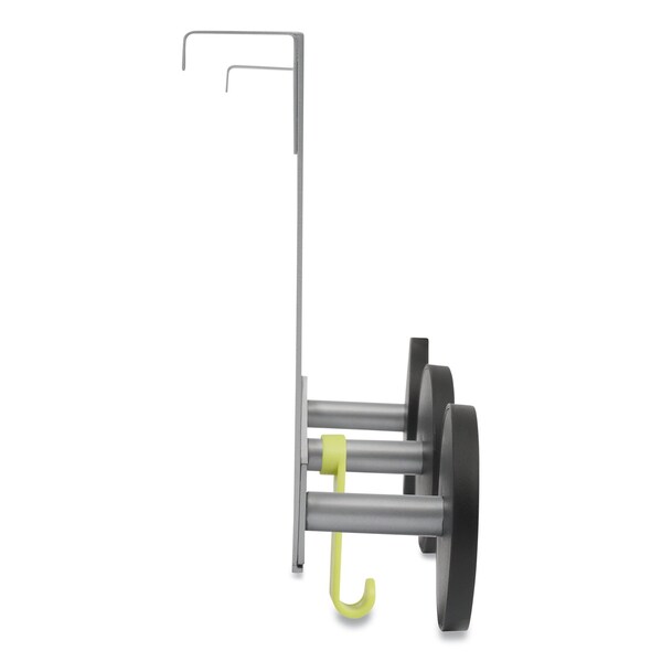 Alba Over the Door Coat Hook, Metal and Plastic, 3 Pegs, Black - PMS3P