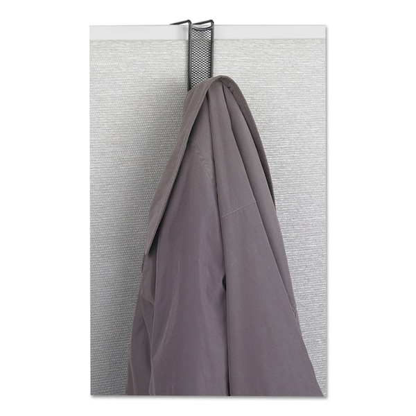 Safco Onyx Panel/Door Coat Hook, Steel - 4229BL