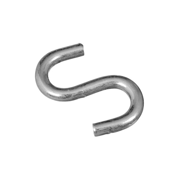 National Hardware S-Hook, 40 lb Working Load, 0.177 in Dia Wire, Steel, Zinc - N121-616