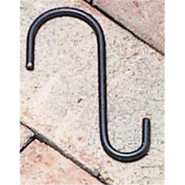 Micasa 4 in. S-Hook with .75 in. and 1.38 in. Openings - Black - MI141646