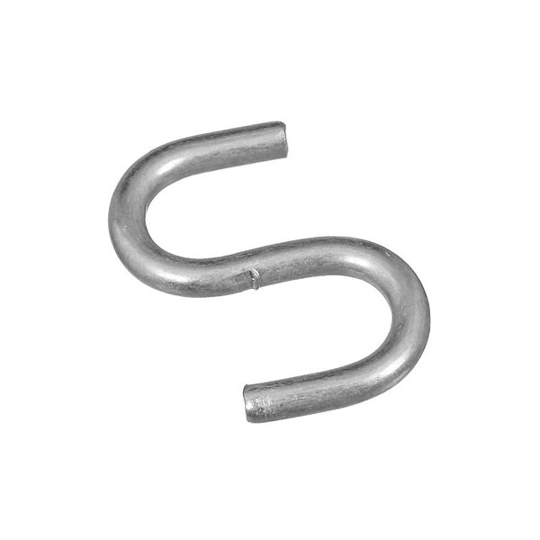 National Hardware S-Hook, 5 lb Working Load, 0.08 in Dia Wire, Steel, Zinc - N121-533