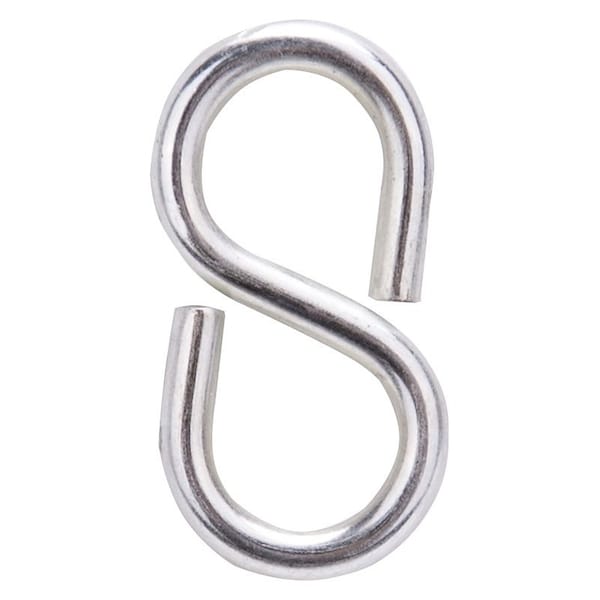 Prosource S-Hook, 25 lb Working Load, 2.8 in Dia Wire, Steel, Zinc - LR-376-PS