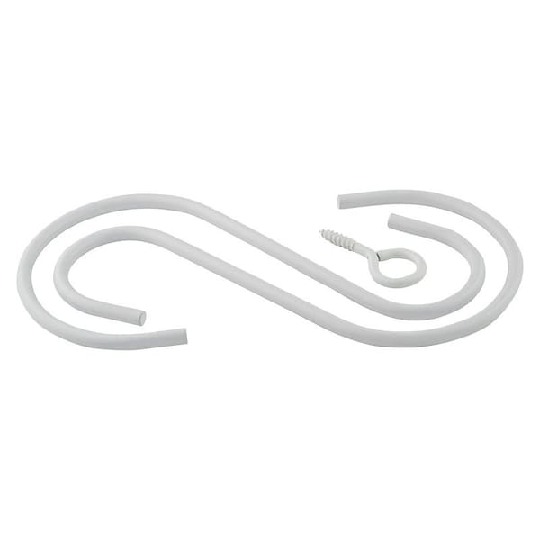 National Hardware V2665 Series Extension Hook Kit, 6 in L, Steel, White - N275-164