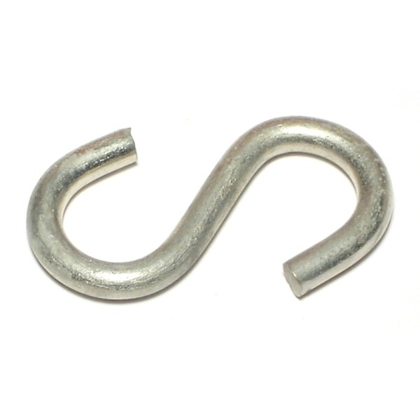 Midwest Fastener 1/4" x 9/16" x 2" Zinc Plated Steel Open S Hooks 50PK - 50995