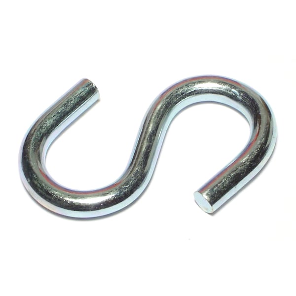 Midwest Fastener 5/16" x 7/8" x 3" Zinc Plated Steel Open S Hooks 3PK - 60712