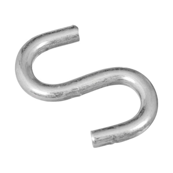 National Mfg Sales 1.5 in. Open Steel S-Hook, Zinc Plated, 4PK - 5706486