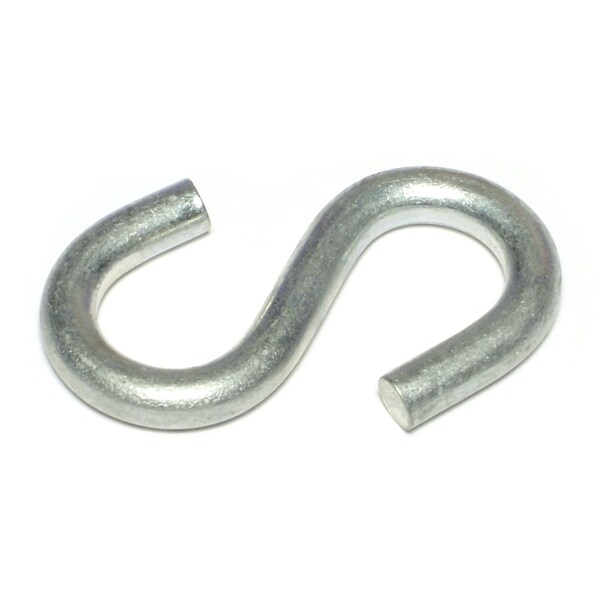 Midwest Fastener 5/16" x 3/4" x 2-1/2" Zinc Plated Steel Open S Hooks 25PK - 52415