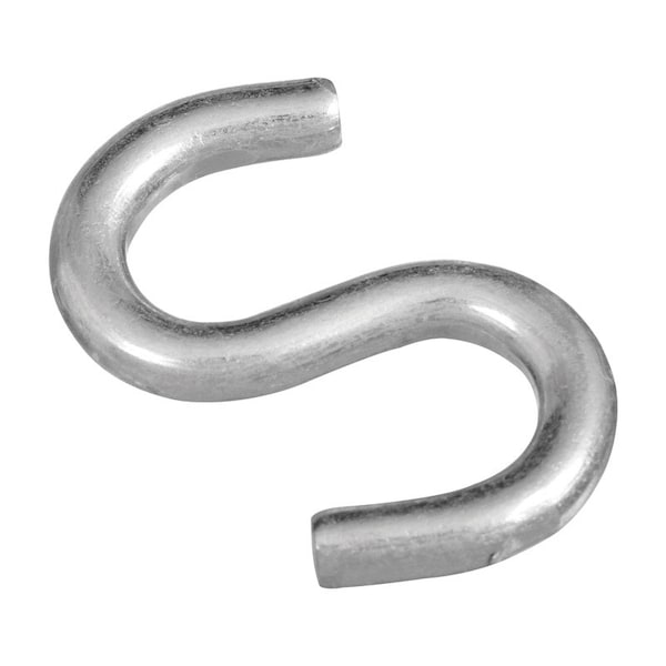 National Hardware National Hardware Zinc-Plated Silver Steel 2 in. L Open S-Hook 125 lb 2 pk - N121-665