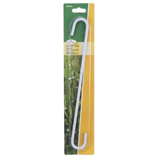 Landscapers Select Extender S-Hook, 12 in H, Steel, White, Hanging Mounting - GB0133L