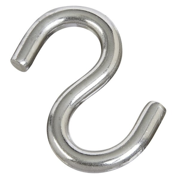 National Hardware SHook, 145 lb Working Load, 03 in Dia Wire, Stainless Steel - N197-202