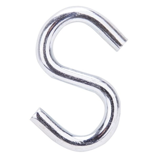 Prosource S-Hook, 100 lb Working Load, 0.229 in Dia Wire, Steel, Zinc - LR372
