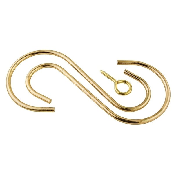 National Hardware V2665 Series Extension Hook Kit, 6 in L, Steel, Brass - N275-172