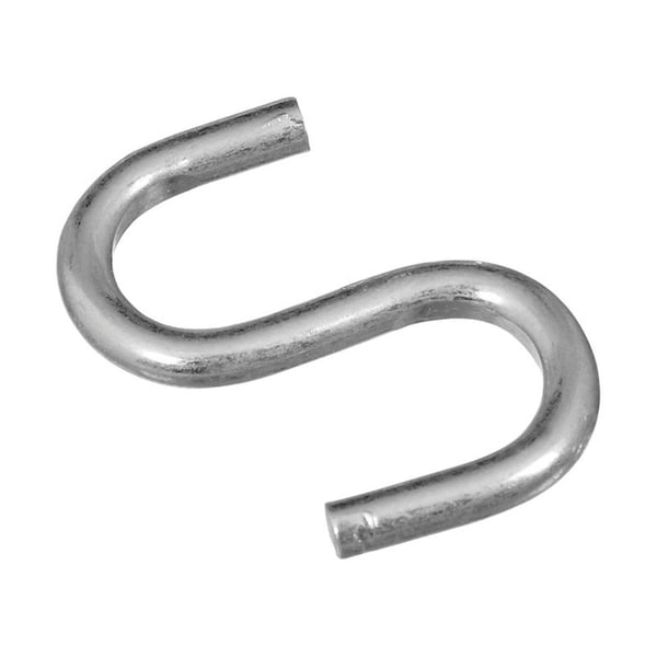 National Mfg Sales 1 in. Steel Open S-Hook, Zinc Plated, 6PK - 5706320