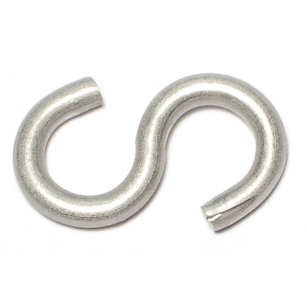 Midwest Fastener 3/16" x 7/16" x 1-1/2" 18-8 Stainless Steel Large Wire S Hooks 1 12PK - 65126
