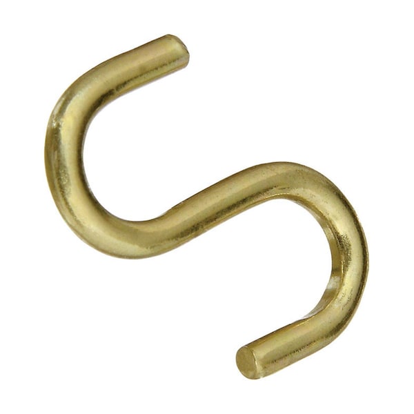 National Mfg Sales 1 in. Open S-Hook, Solid Brass, 3PK - 5706239