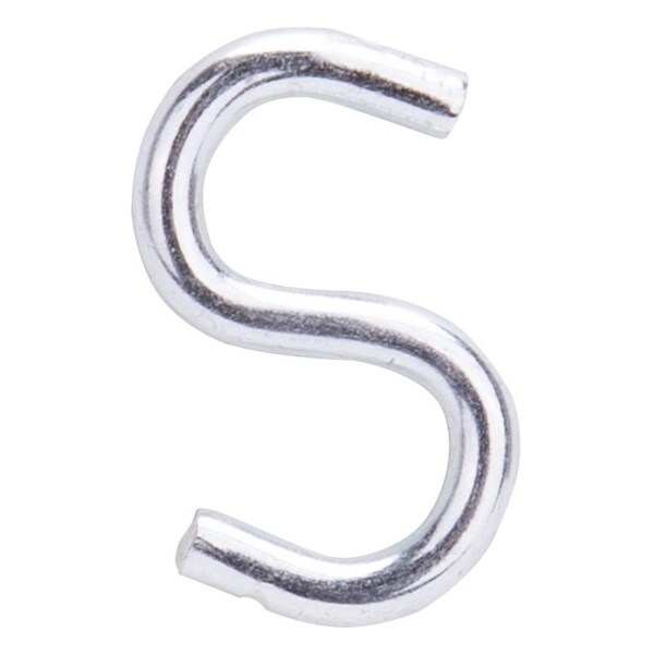 Prosource S-Hook, 20 lb Working Load, 0.118 in Dia Wire, Steel, Zinc - LR369