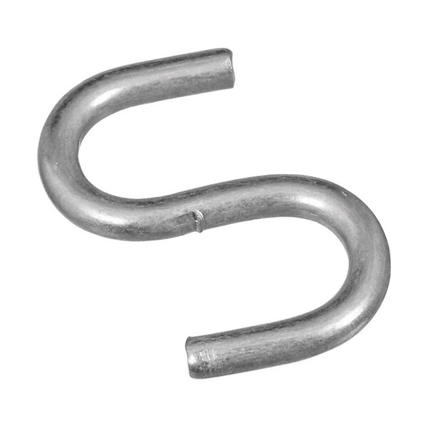 Homecare Products 0.75 in. Steel Open S Zinc Plated Hook, 8PK - HO3308547