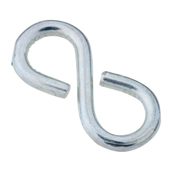 National Mfg Sales 1.12 in. Steel Closed S-Hook, Zinc Plated, 6PK - 5706601