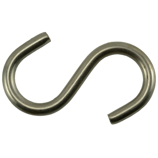 Midwest Fastener 17/64" x 13/16" x 2-1/2" 18-8 Stainless Steel Medium Wire S Hooks 5PK - 65124