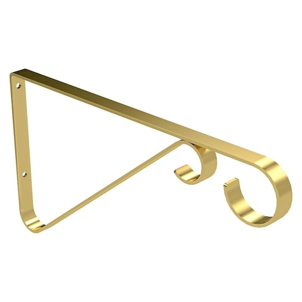 National Hardware Plant Bracket, 9 in L, 532 in H, Steel, Brass, Screw Mounting - N274-555