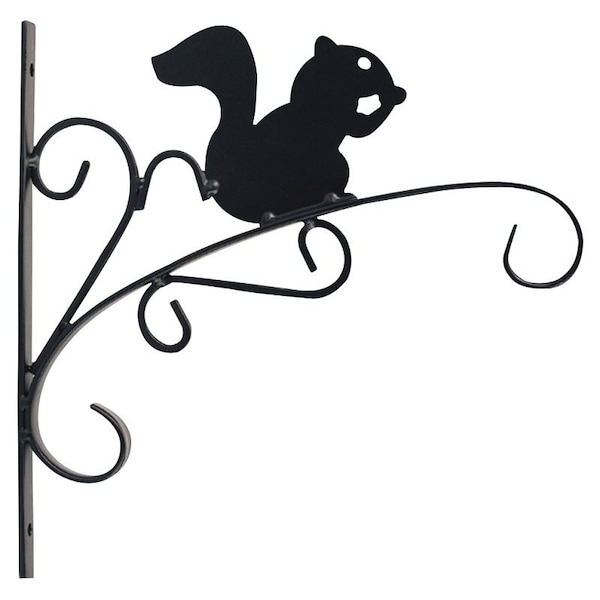 Landscapers Select Hanging Plant Bracket, 11 in L, 118 in H, Steel, Matte Black Finish - 540-0742