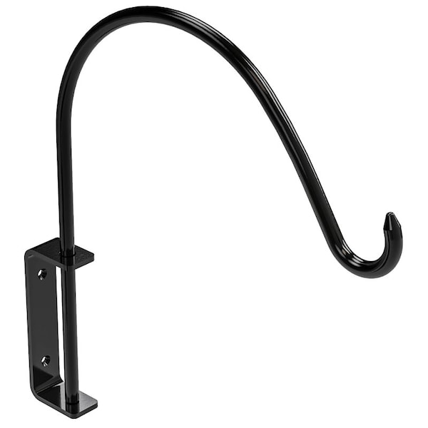 National Hardware Curved Plant Hanging Bracket, 111516 in L, 121316 in H, Steel, Black - N275-502