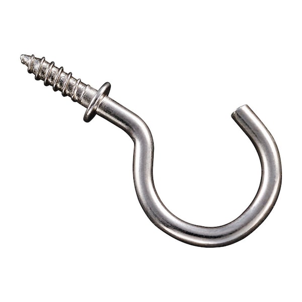 National Hardware National Hardware Nickel Plated Silver Steel 1 in. L Cup Hook 13 lb 30 pk - N119-730