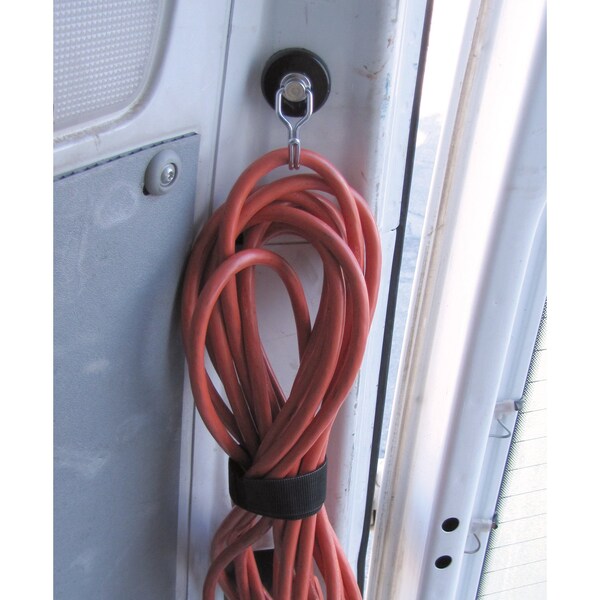 Master Magnetics Magnet Source .29 in. L X 1.5 in. W Black Rotating Magnetic Hook 65 lb. pull 1 pc - 07580