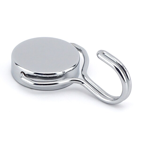 The Magnet Source Magnet Source .5 in. L X 1.5 in. W Silver Magnetic Hook 65 lb. pull 1 pc - 07548