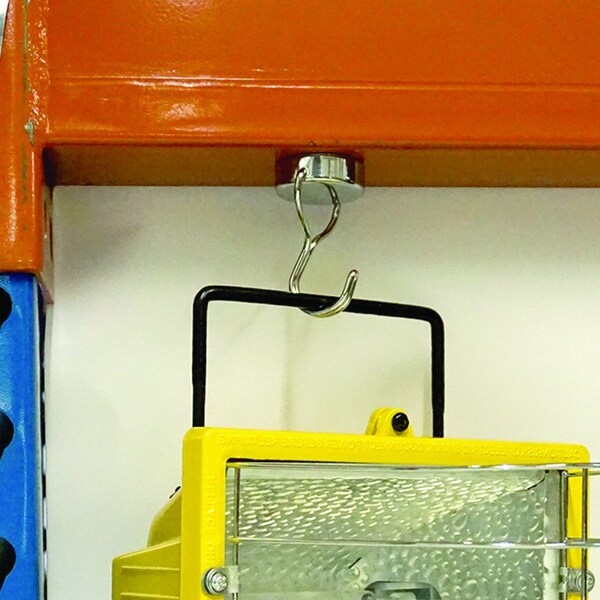 The Magnet Source Magnet Source .5 in. L X 1.5 in. W Silver Magnetic Hook 65 lb. pull 1 pc - 07548