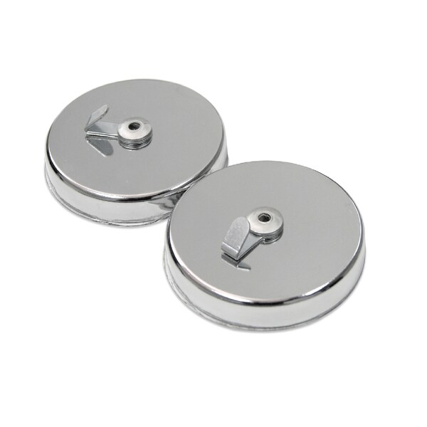Master Magnetics Magnet Source 2-5/8 in. L X 2.63 in. W Silver Magnetic Hooks 35 lb. pull 2 pc - 07254
