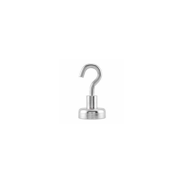 Magnet Source Magnetic Hook 1.4in L X .787in W Silver Neodymium 28 lb. pull Silver Pair - 7632