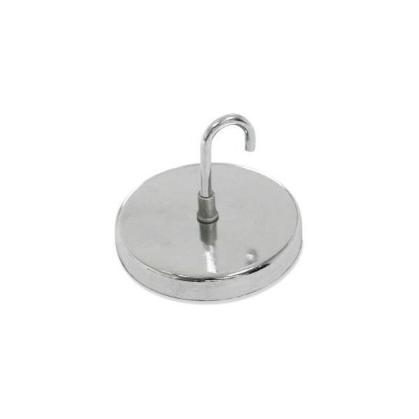 Master Magnetics Master Magnetics Ceramic Magnetic Hook MHHH20BX - 20 Lbs. Pull Nickel - Chrome Plating - Pkg Qty 25 - MHHH20BX