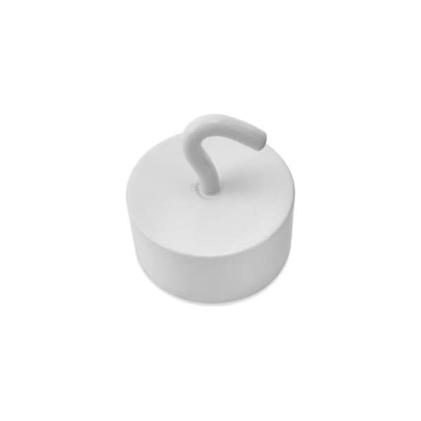 Master Magnetics Master Magnetics Neodymium Magnetic Hook, 61 Lbs. Pull, White Enamel Paint Finish - Pkg Qty 25 - MHHH61